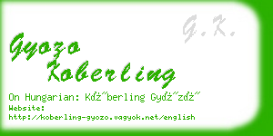 gyozo koberling business card